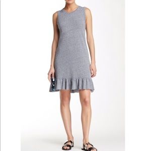 Nation LTD Gray Serena Dress with Ruffle Bottom